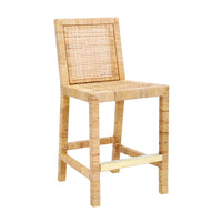 Arimo Rattan Performance Fabric Counter Stool