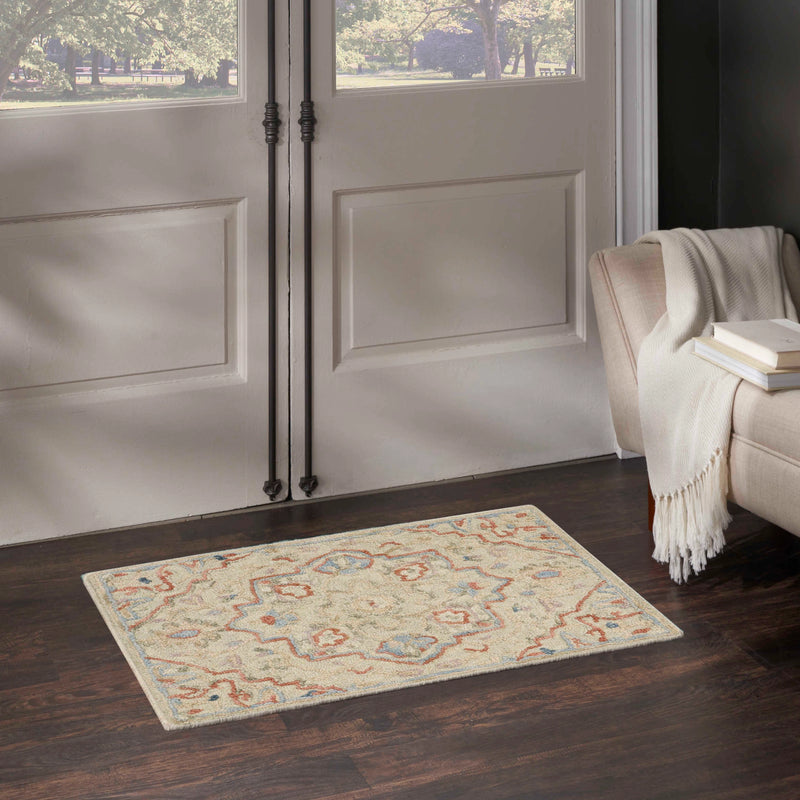 Goldie Ivory Wool Persian Style Area Rug