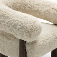 Spara Natural Straight Vegan Shearling Accent Chair
