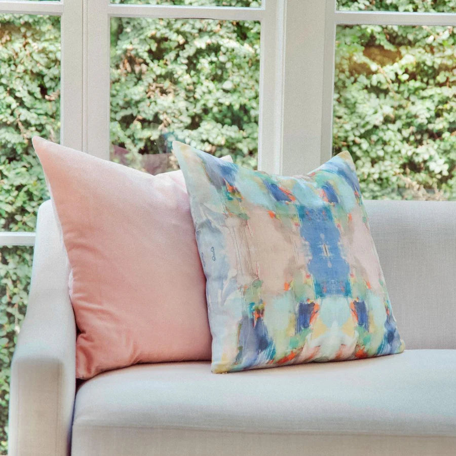 Serenity Blush Pink Velvet Pillow (3 Sizes Available)