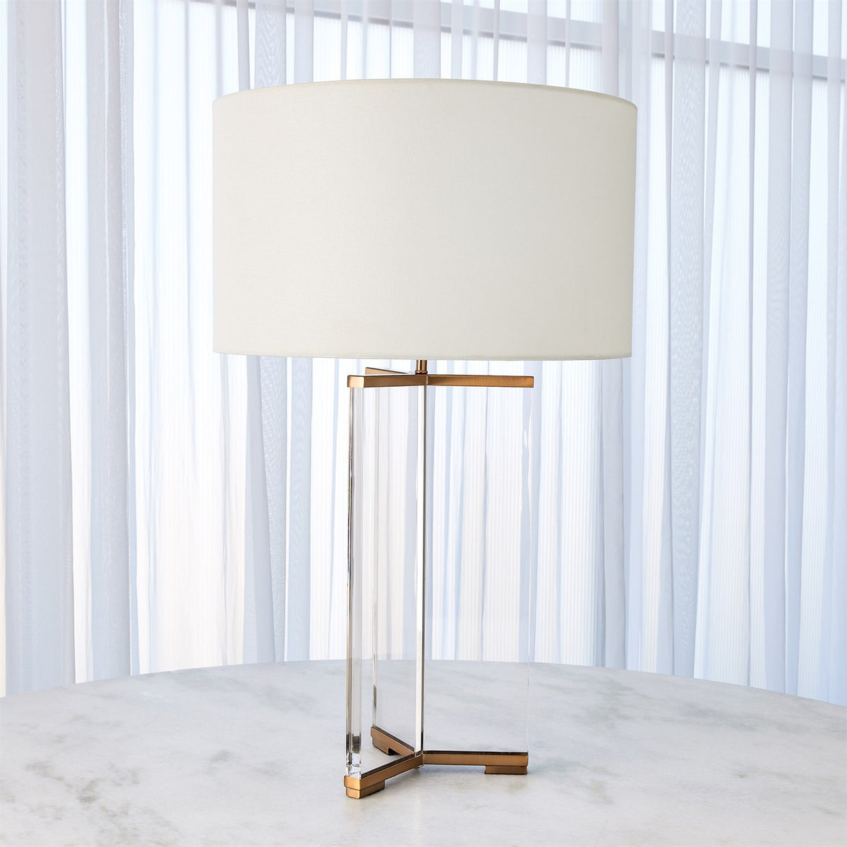 Verica Antique Brass Table Lamp