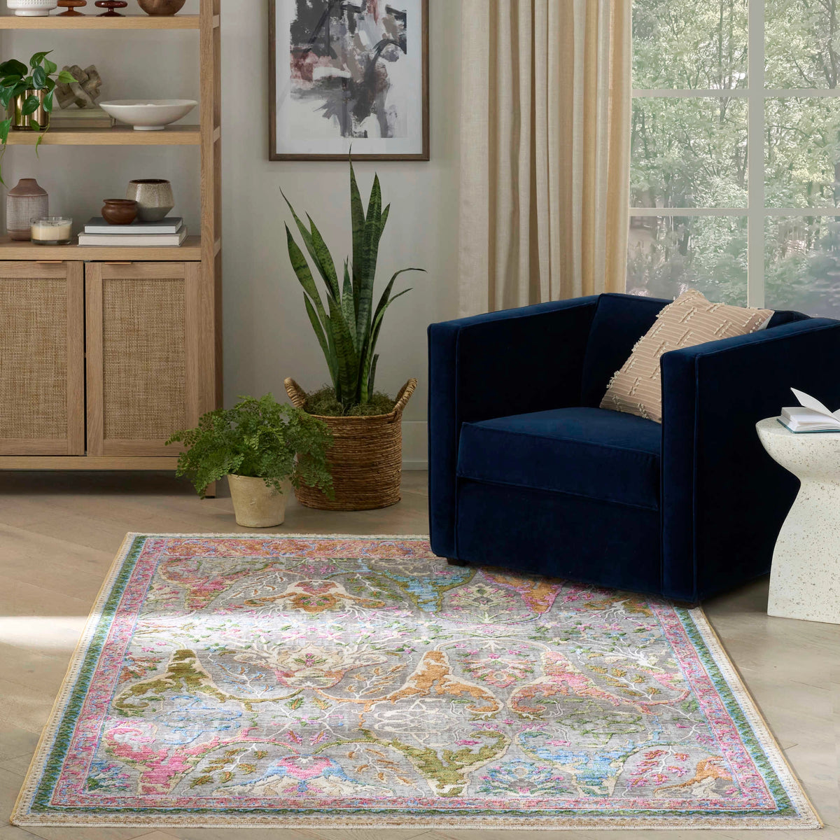 Paris Pink Multicolour Area Rug