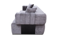 Dani 123" Modern Grey Fabric 4-Seater Sofa