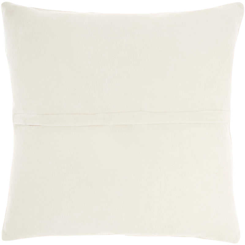 Delilah Ivory Velvet 20" Hand-Beaded & Sequined Throw Pillow