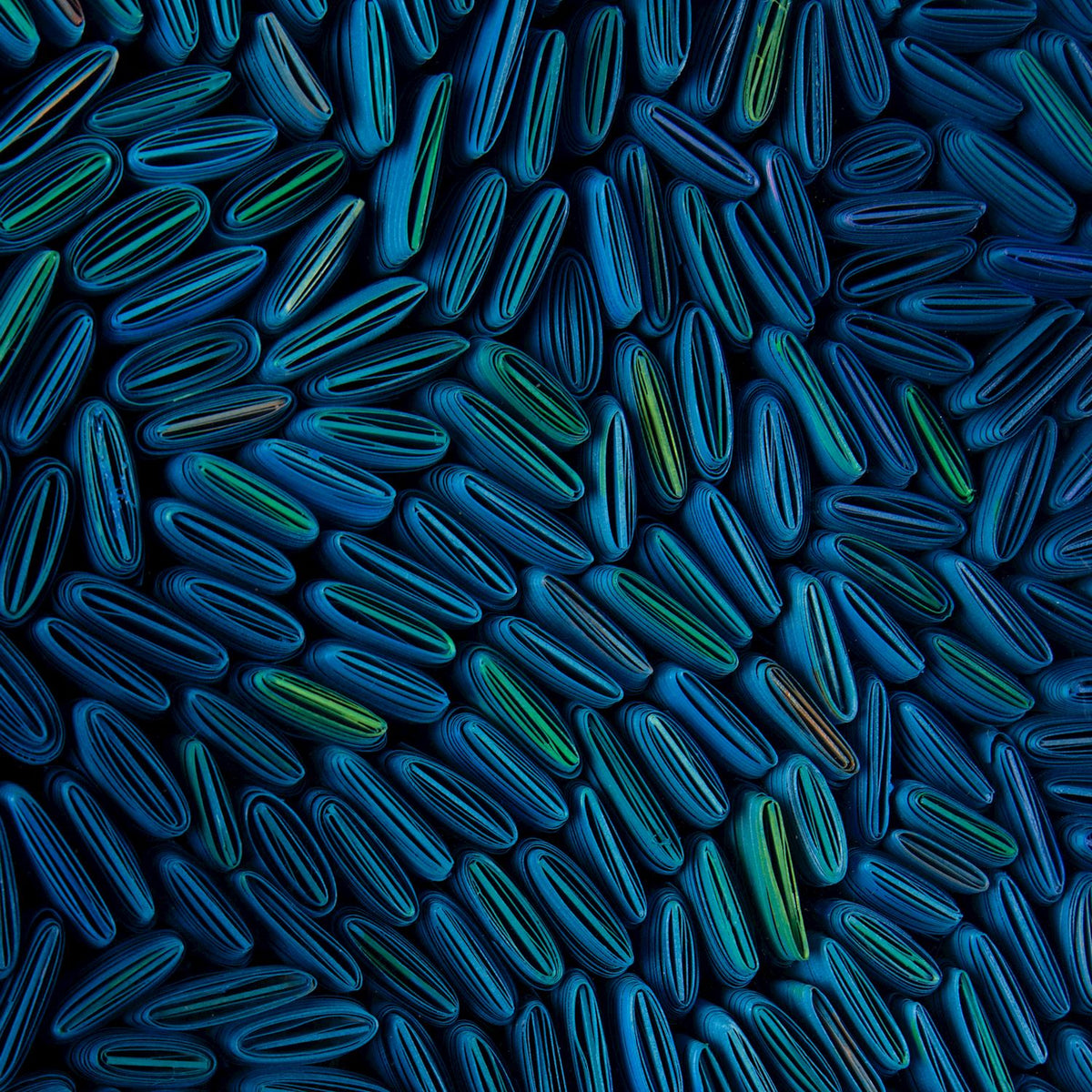 Blue Swirlng Tide Wall Art, Acrylic Frame
