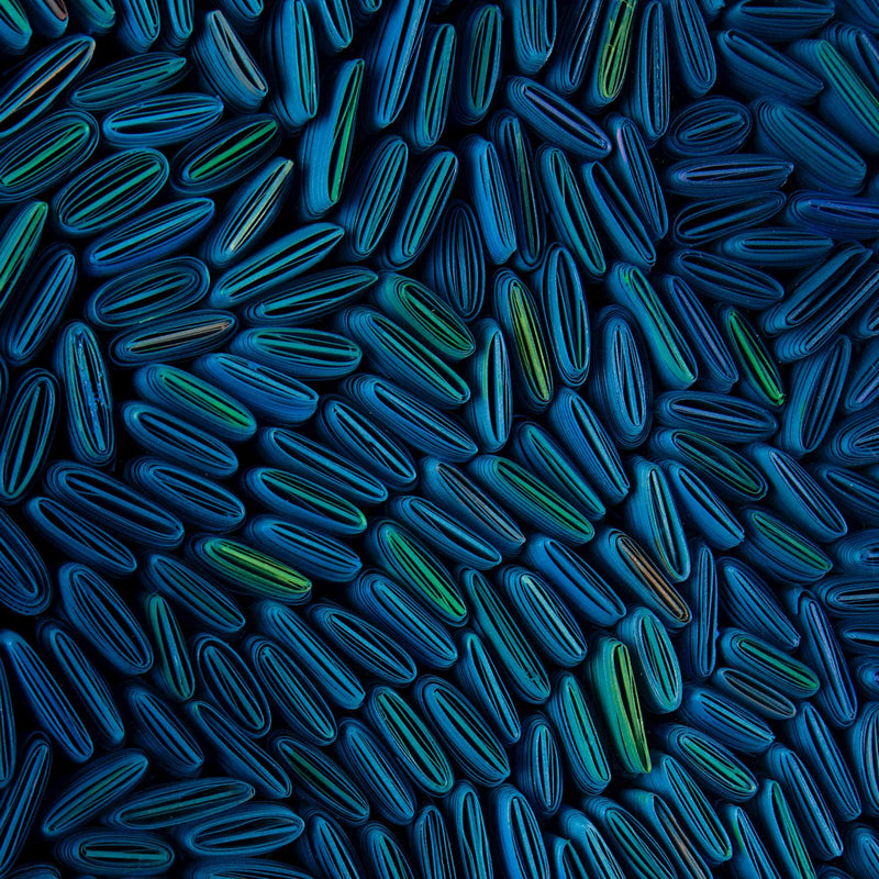 Blue Swirlng Tide Wall Art, Acrylic Frame