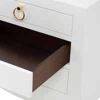 Maylee 26" White & Gold End Table/Nightstand