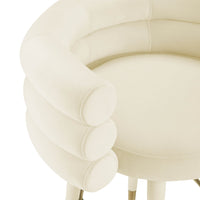 Nazri Cream Velvet Bar Stool