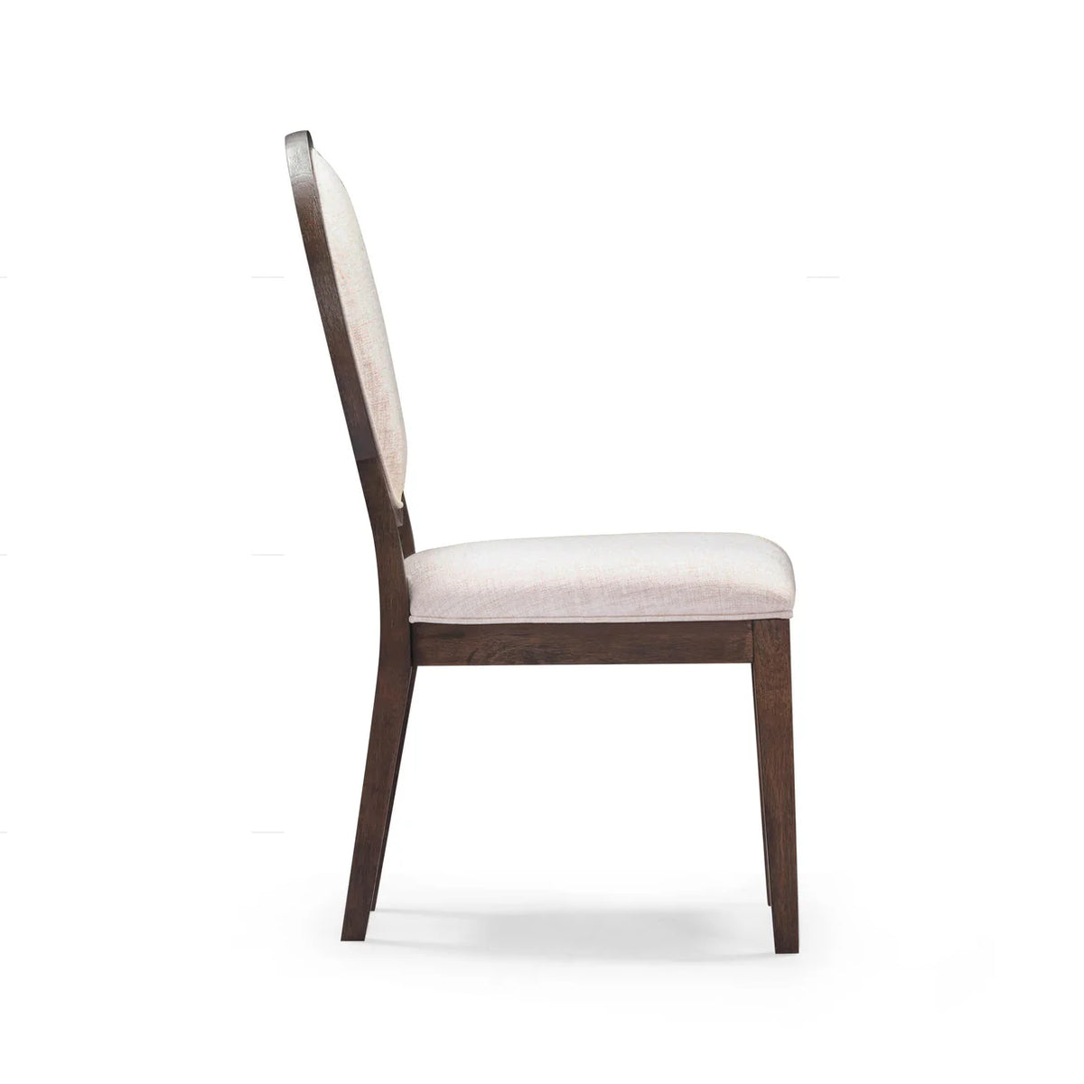 Lunaris Dark Brown and Beige Performance Fabric Dining Chair (Set of 2)