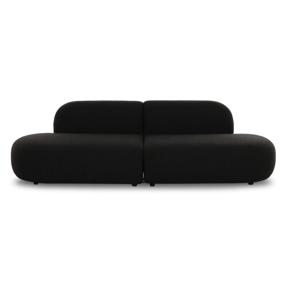 Sofie 94.4" Black Performance Boucle Sectional Sofa