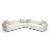 Arabella 105.5" Cream Chenille Modular L-Sectional
