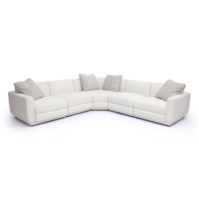 Arabella 105.5" Cream Chenille Modular L-Sectional