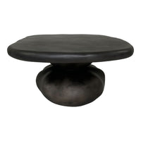 Daisey 53" Modern Grey Oval Pedestal Coffee Table