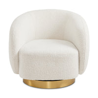 Primrose Ivory Boucle & Gold Accent Chair