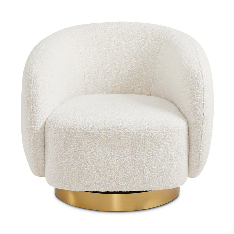 Primrose Ivory Boucle & Gold Accent Chair