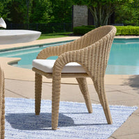 Avenue White All Weather Outdoor Dining Arm Chair
