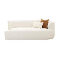 Pablo 82.5" Plush Cream Boucle Modular RAF Loveseat