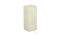 Onyx White Square Table Lamp