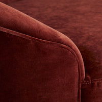 Emilee 84" Paprika Velvet Sofa