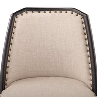 Marlee Espresso & Oatmeal Linen Side Chair