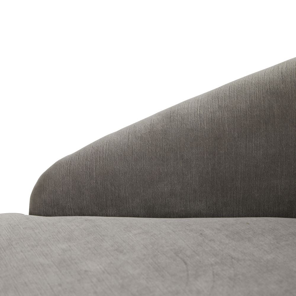 Emilee 71" Sharkskin Velvet Grey Ash Chaise