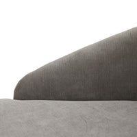 Emilee 71" Sharkskin Velvet Grey Ash Chaise