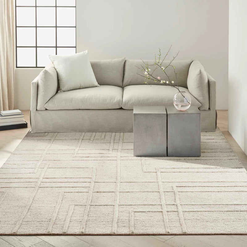 Alexandria Modern Abstract Sand Area Rug