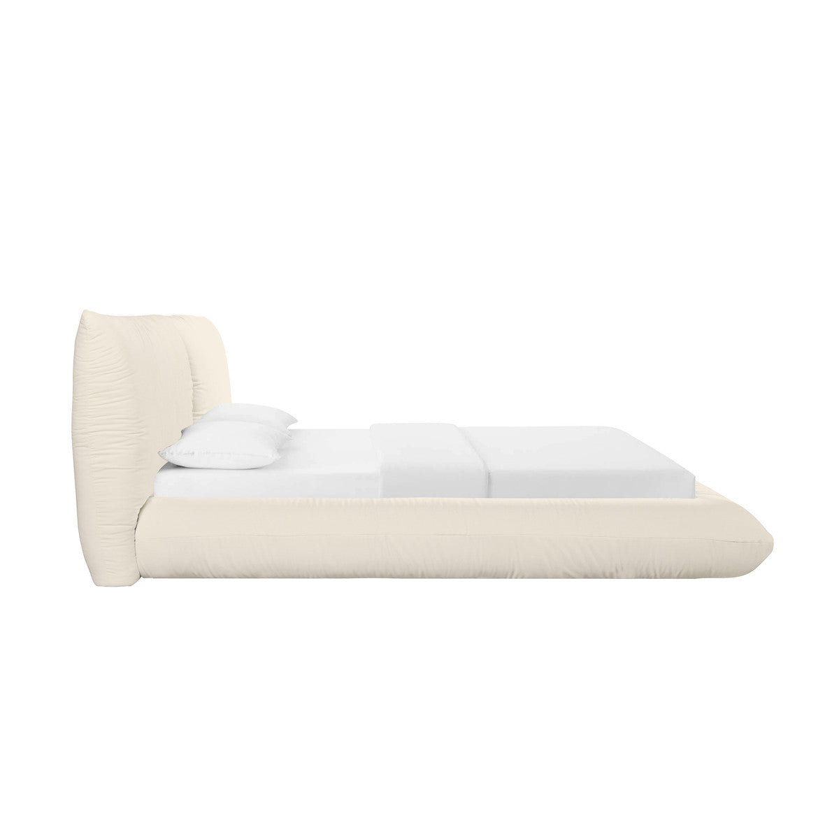 Stephen Cream 100% Upcycled Linen Queen Bed