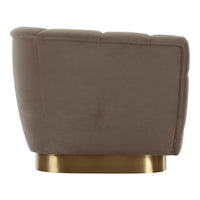 Rihanna 100.8" Taupe Upholstered & Gold Sofa