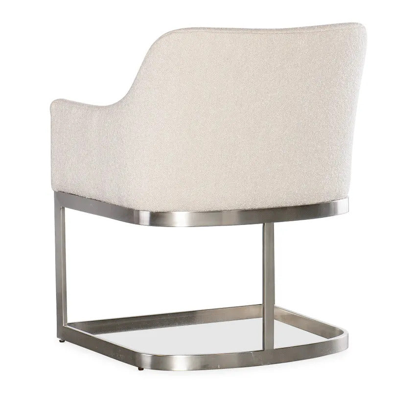 Reyeh Boucle Arm Chair With Metal Base