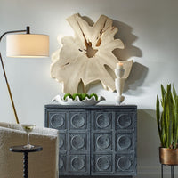Flowing 40" Live Edge Natural Teak Wood Wall Art
