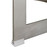 Crystal Counter Stool With Brushed Silver Frame