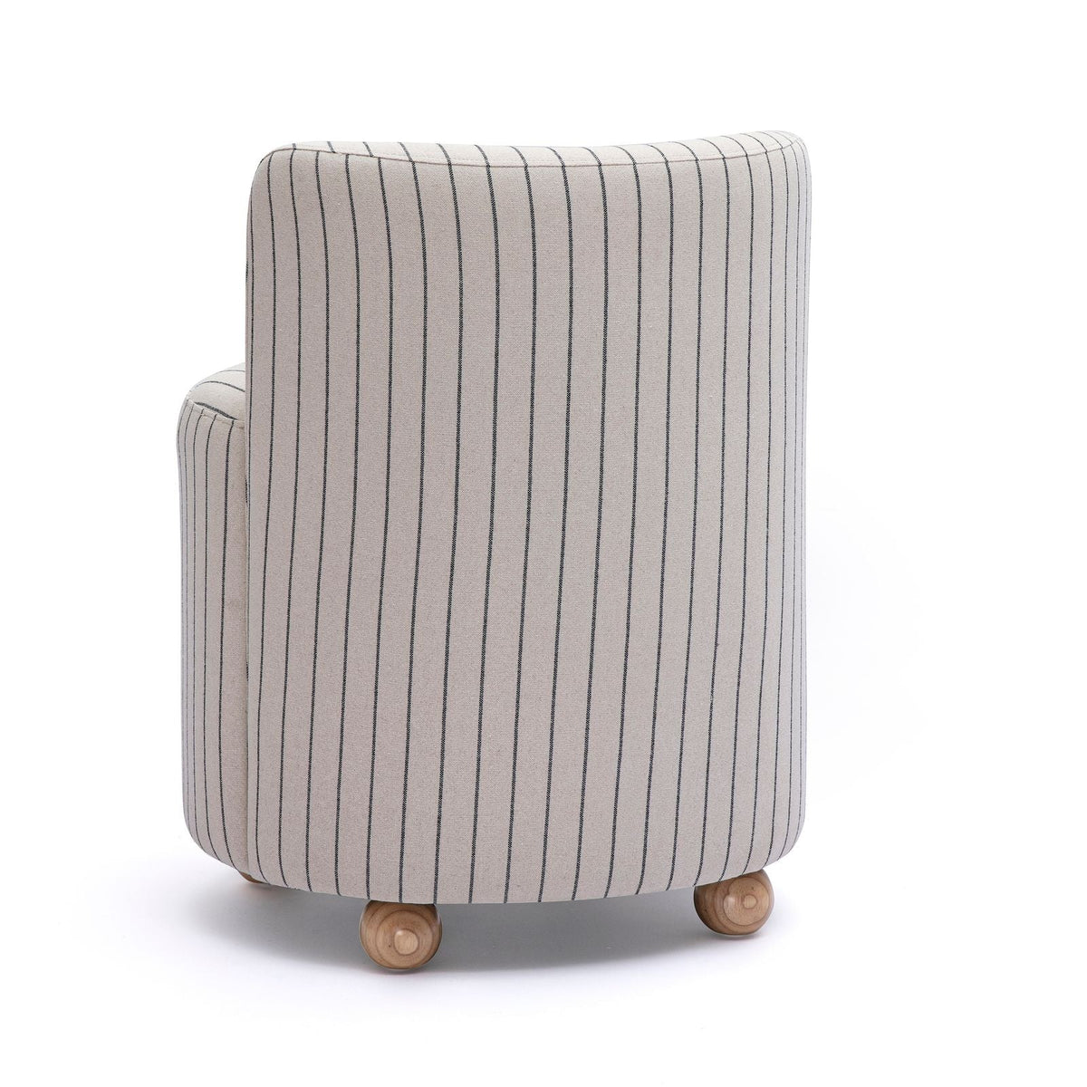 Halieh Black and White Striped Linen Desk Chair