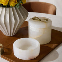 Monet White Onyx Container (2 Sizes Available)