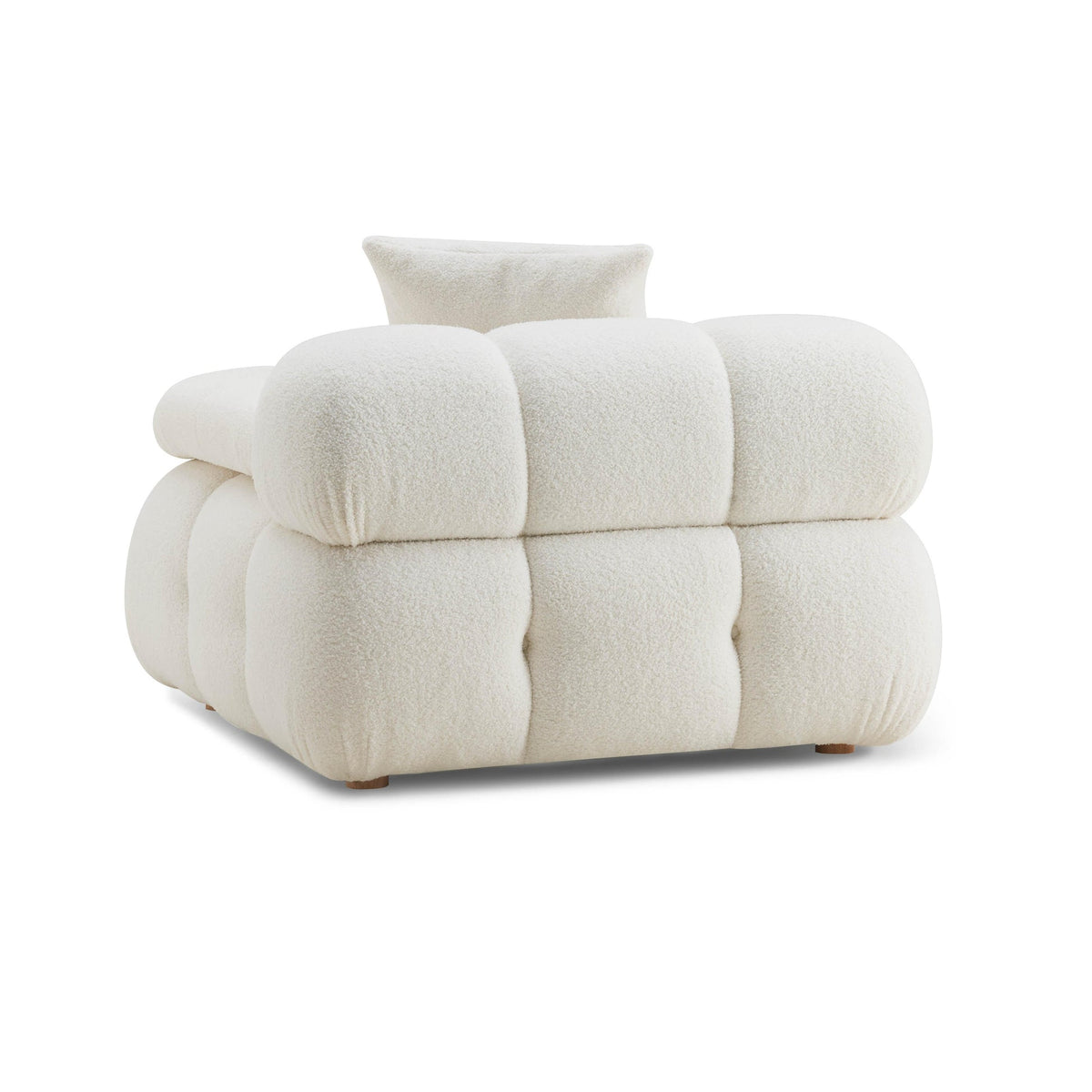 Vogue Cream Performance Vegan Shearling Modular Armless Chair