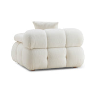 Vogue Cream Performance Vegan Shearling Modular Armless Chair
