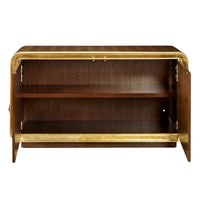 Annabelle Walnut & Gold  2 Door Cabinet