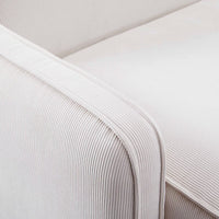 Travie White Sand Performance Corduroy Velvet LAF Corner Chair