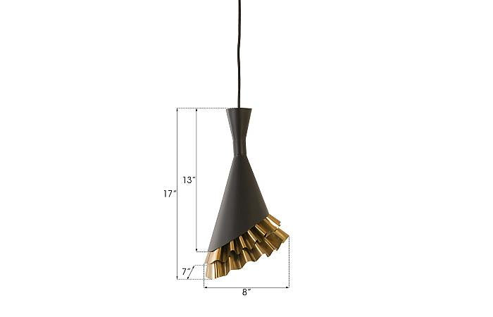 Shuffle Black & Gold Pendant Lamp