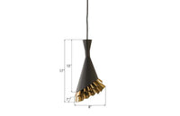 Shuffle Black & Gold Pendant Lamp