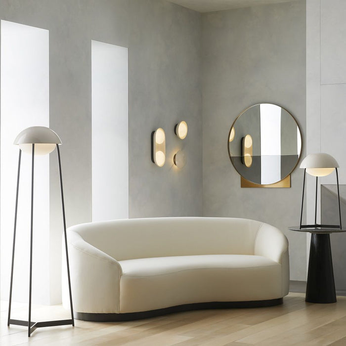 Emilee 84" Elegant Muslin Curved Sofa