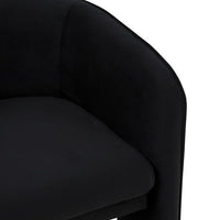 Arlia Modern Black Velvet Accent Chair
