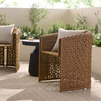 Iggy Tan Crisscross Rattan Outdoor Chair