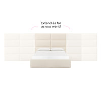 Wolfe Cream Boucle Bed With Side Panels