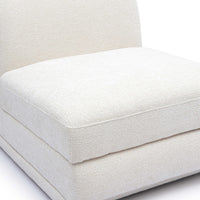 Arabella Cream Chenille Modular Armless Chair
