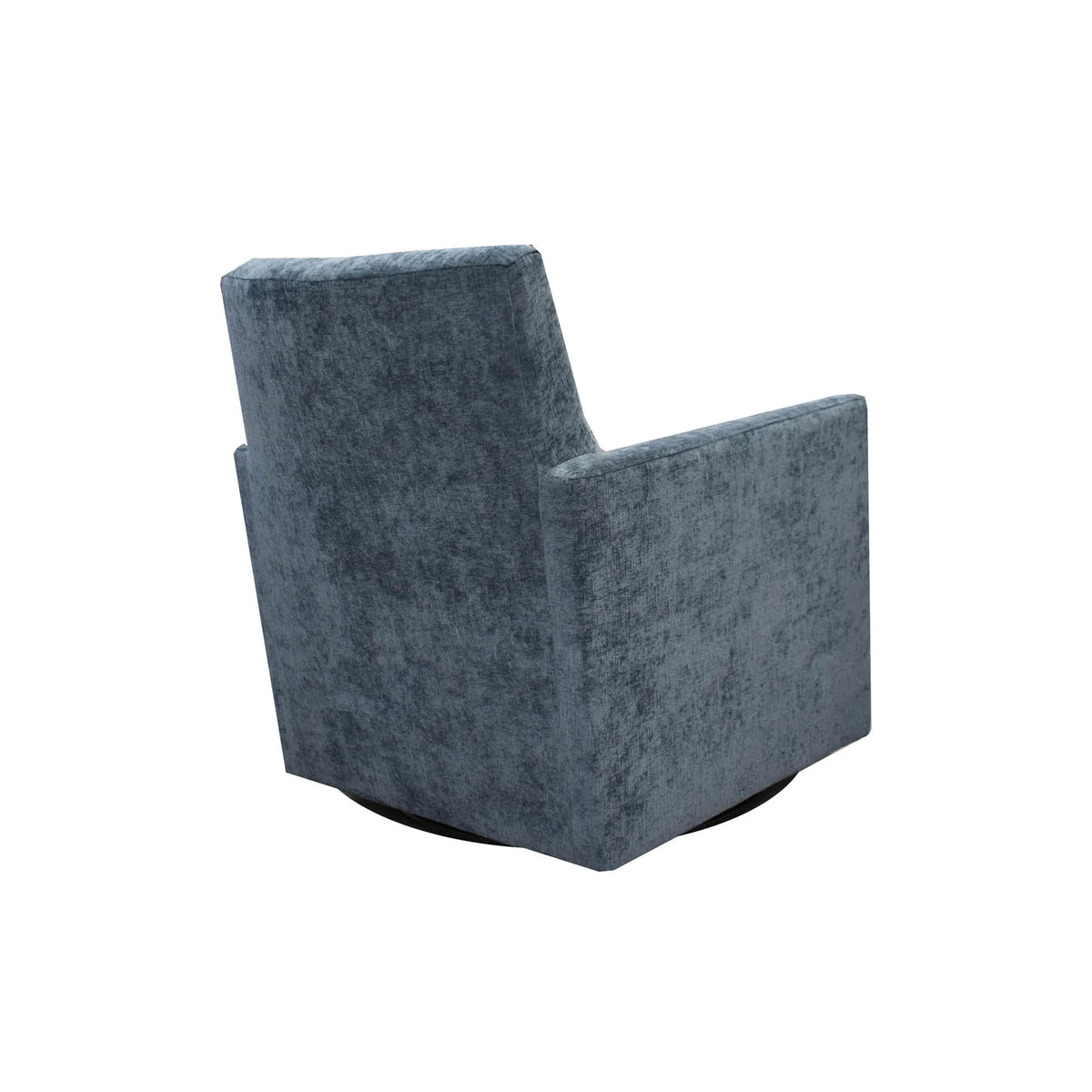 Lillee Blue Chenille Swivel Accent Chair