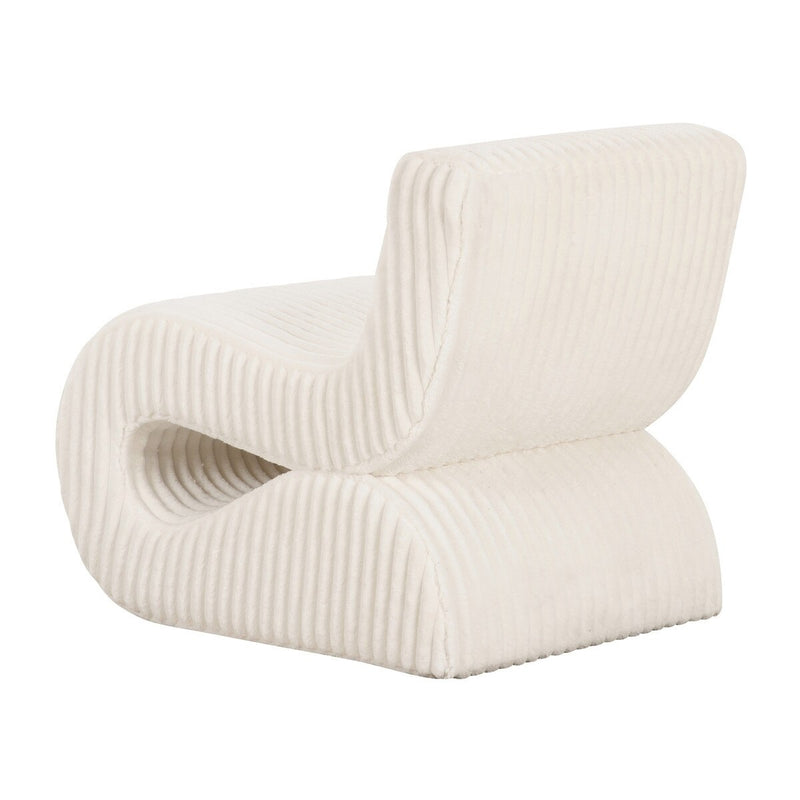 Selene Cream Oversized Corduroy Accent Chair