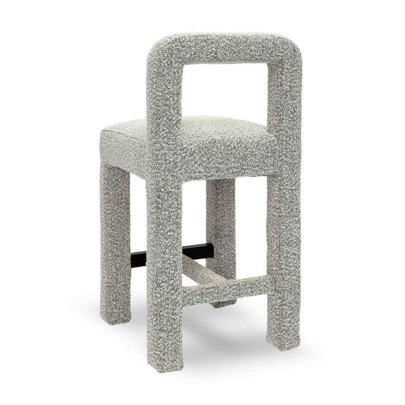 Hazel Grey Boucle Counter Stool