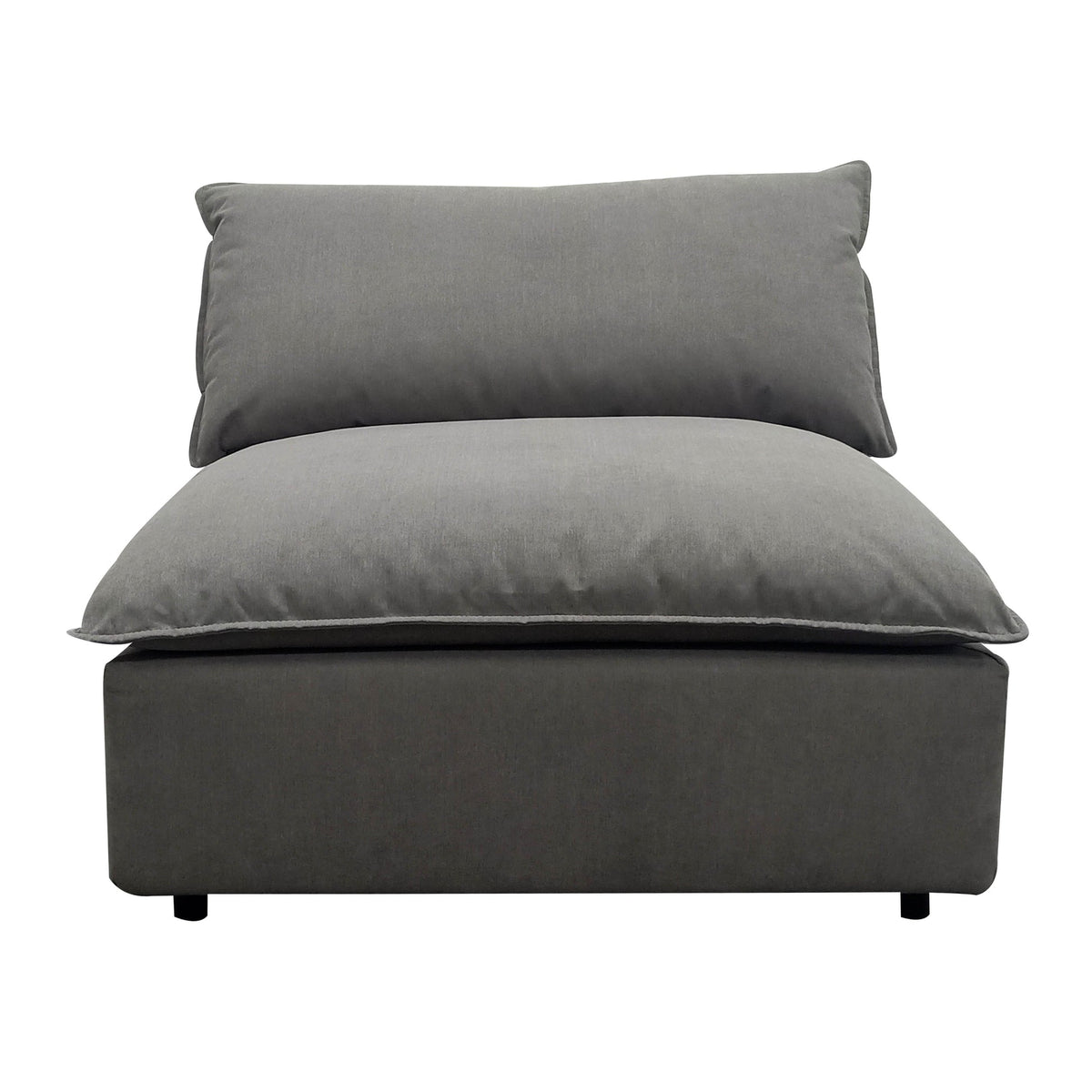 Cali Slate Performance Fabric Modular Armless Chair