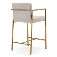 Cima Light Grey & Gold Counter Stool